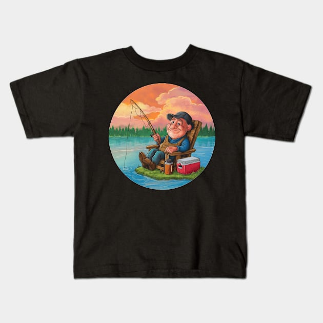 Satisfied Angler Kids T-Shirt by Wild Catch